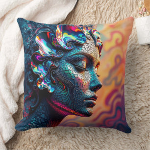 Coussin Sirène de sirène de sirène d'argile d'Abalone Paua