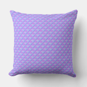 Coussin Sirène élégante moderne bleue et violette