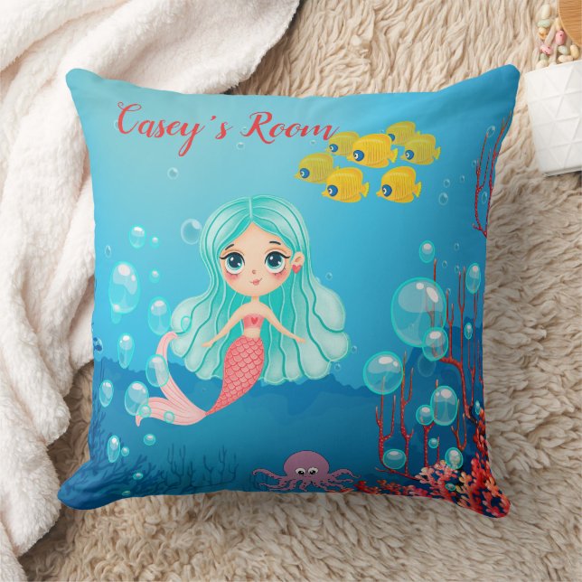 Coussin Sirène personnalisée (Couverture)
