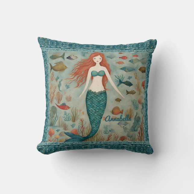 Coussin Sirène personnalisée (Recto)