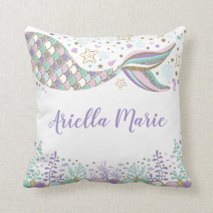 Coussin Sirène sous la mer Océan Baby Girl Nursery