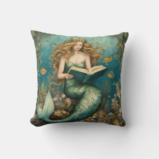 Coussin Sirène victorienne Lecture Jeu d'oreiller