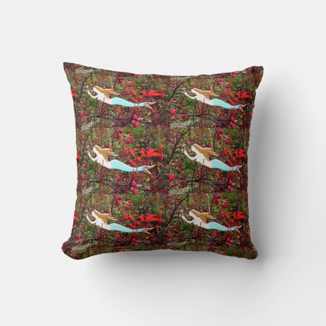 Coussin sirènes à cheveux dorés (Recto)