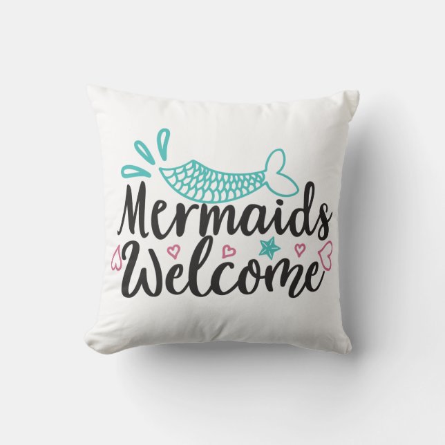 Coussin Sirènes Bienvenues (Recto)