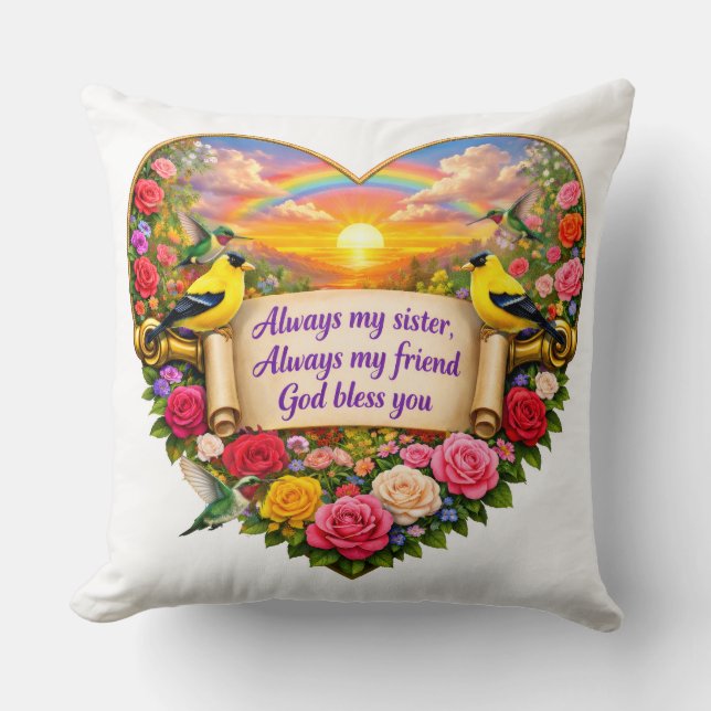 Coussin Sister Blessing Throw Pillow (Recto)