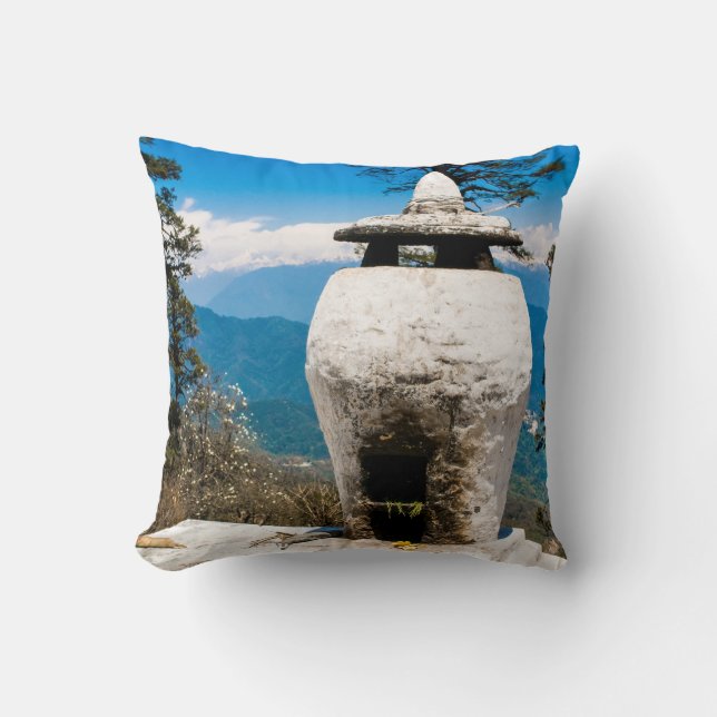 Coussin Site de culte bouddhiste (Recto)