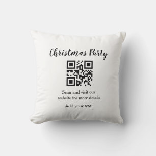 Coussin Site web simple pour fête de Noël code-barres QR a