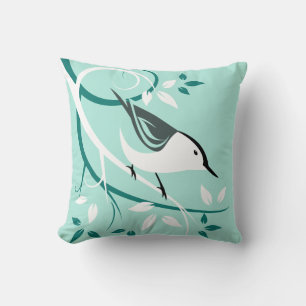 Coussin Sittelle sur branche d'arbre