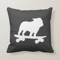 Skateboard English Bulldog Silhouette