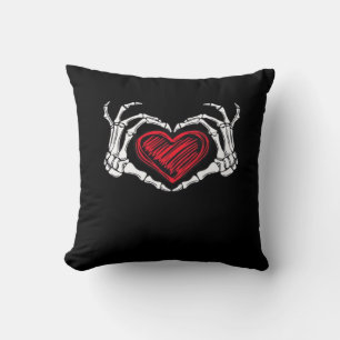 Coussin Skeleton des mains du coeur