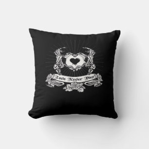 Coussin Skeleton Design à la main classique