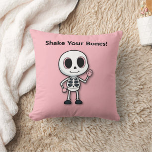 Coussin Skeleton Fun Fête d'anniversaire Halloween