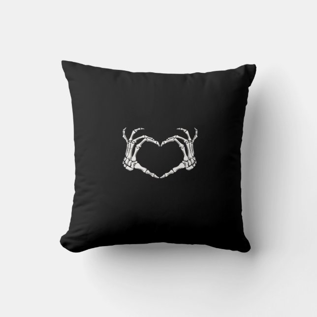 Coussin Skeleton Hands Heart Graphic (Recto)