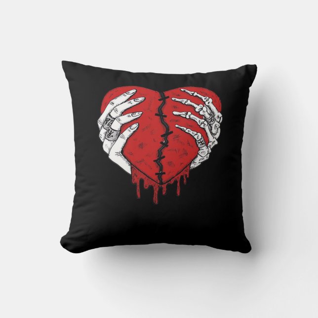Coussin Skeleton Hands Hearts Classic Trending (Recto)