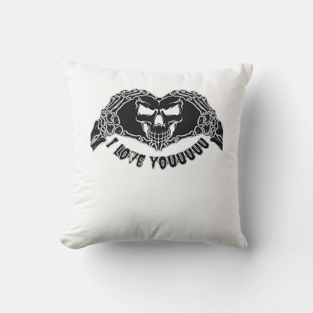 Coussin Skeleton Hands Skull, Halloween Design Pour Backgr (Recto)