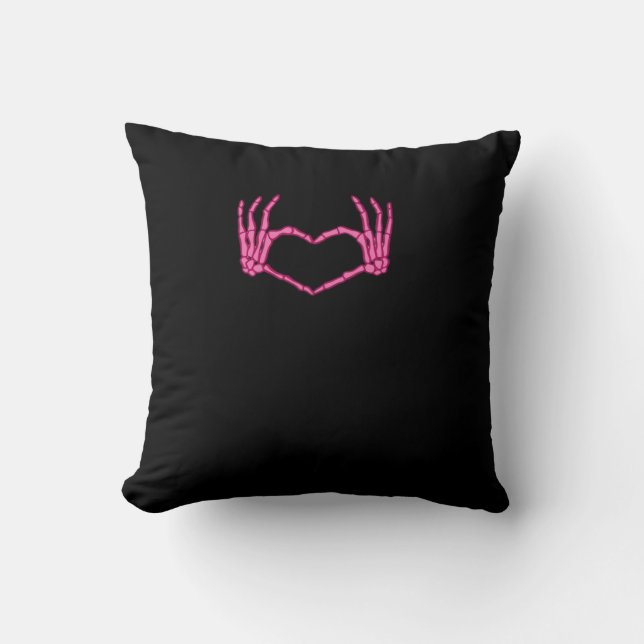 Coussin Skeleton Heart Hands Classic (Recto)