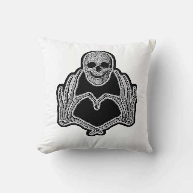 Coussin Skeleton Heart Hands Classic (Recto)