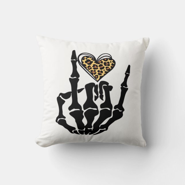 Coussin Skeleton Heart Hands Classic (Recto)