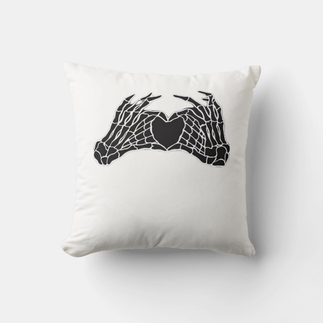 Coussin Skeleton Heart Hands - Classique (Recto)