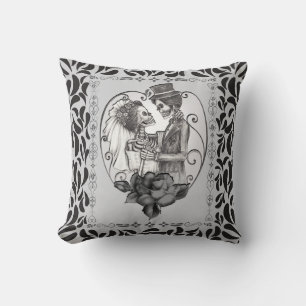 Coussin Skeleton Love Couple Mariage Danse
