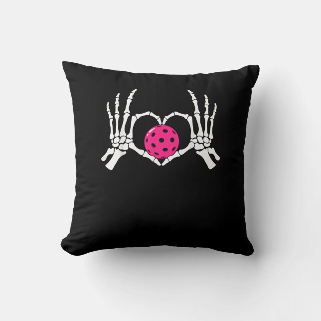 Coussin Skeleton Mains Coeur Signer Drôle Pickle Valentine (Recto)