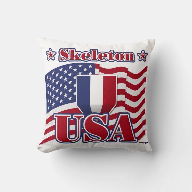Coussin Skeleton USA (Recto)