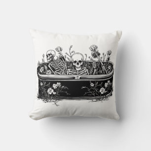 Coussin Skeletons dans le cercueil