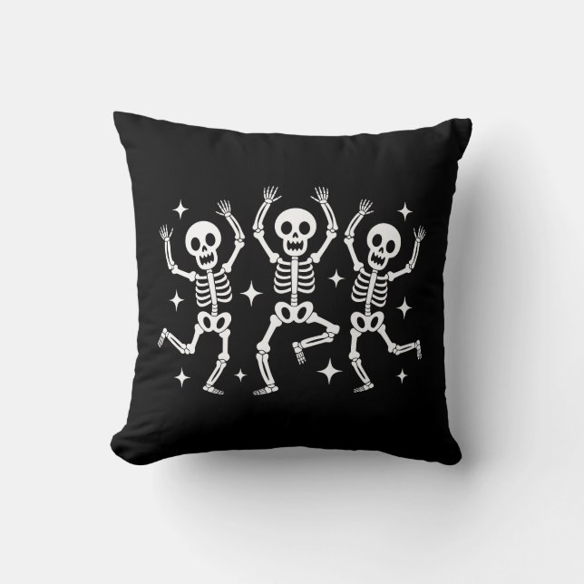 Coussin Skeletons d'Halloween (Recto)