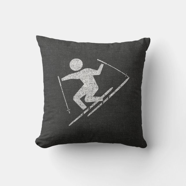 Coussin Ski au jeu (Recto)
