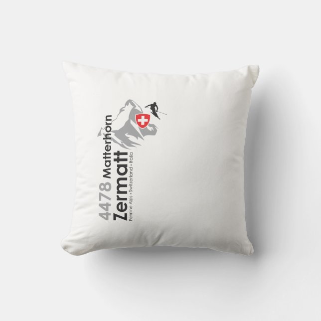 Coussin Ski de Matterhorn-Zermatt (Recto)