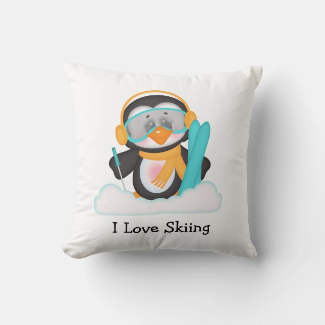 Coussin Ski de pingouin (Recto)