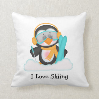 Coussin Ski de pingouin