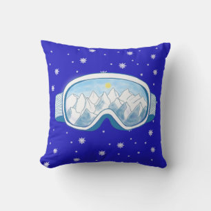 Coussin Ski Goggers Snowflake Dance