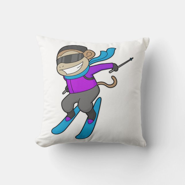 Coussin Ski Monkey (Recto)