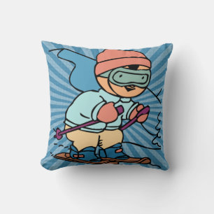 Coussin Ski vintage   skieur   skier drôle   ski