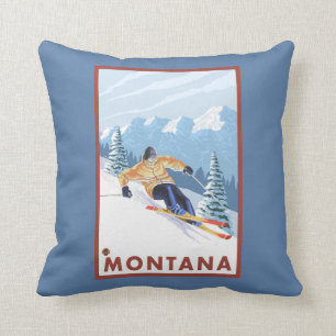 Coussin Skieur de neige de Downhhill - Montana