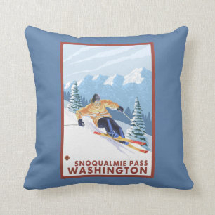 Coussin Skieur de neige de Downhhill - passage de