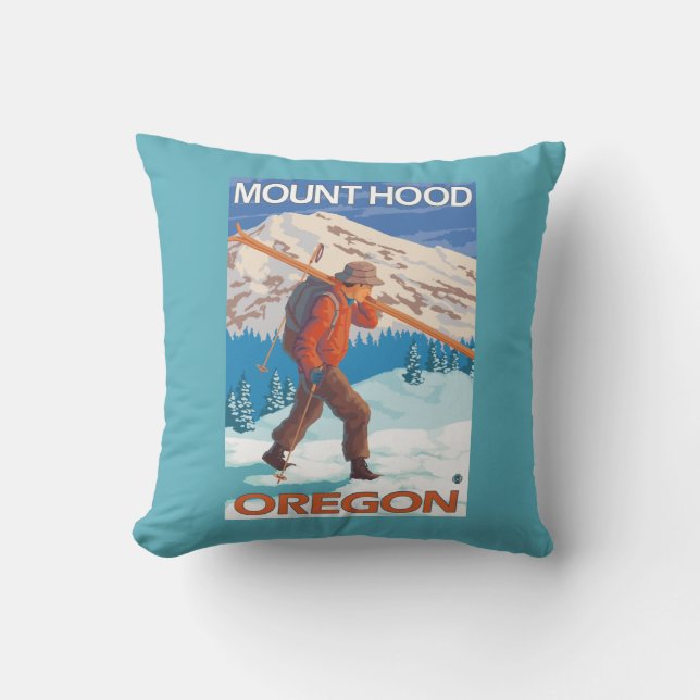 Coussin Skis de transport de neige de skieur - capot de (Recto)