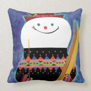 Coussin Skis pour le bonhomme de neige