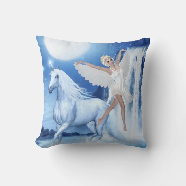 Coussin Sky Féerie Aspar et Unicorn (Recto)