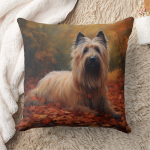 Coussin Skye Terrier à l'automne Feuilles automne Inspire