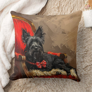 Coussin Skye Terrier Chien Festif de Noël