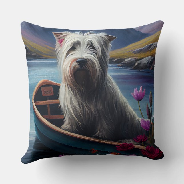 Coussin Skye Terrier sur une pagaie : une aventure Pittore (Verso)