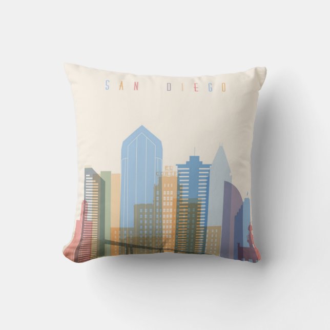 Coussin Skyline de San Diego City (Recto)