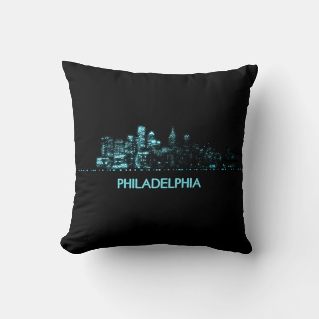 Coussin Skyline Philadelphie (Recto)