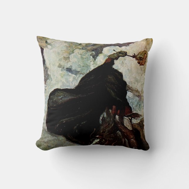Coussin Sleepy Hollow : Il a vu le Goblin se lever (Recto)