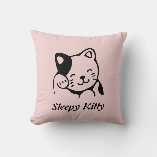 Coussin Sleepy Kitty (Recto)