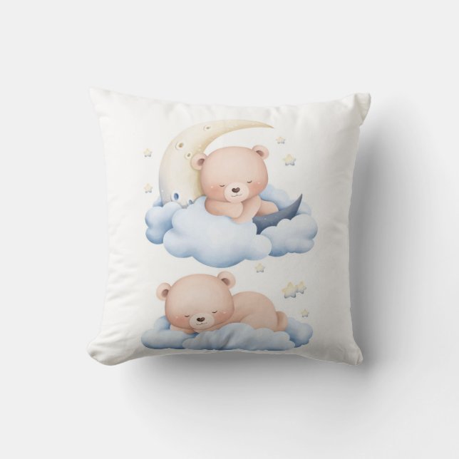 Coussin Sleepy Panda Duo Pillow – Cute Two Panda Bears Sle (Recto)