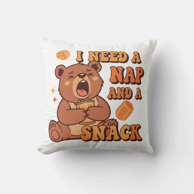 Coussin Sleepy Retro Bear Comfort Square Pillow (Recto)