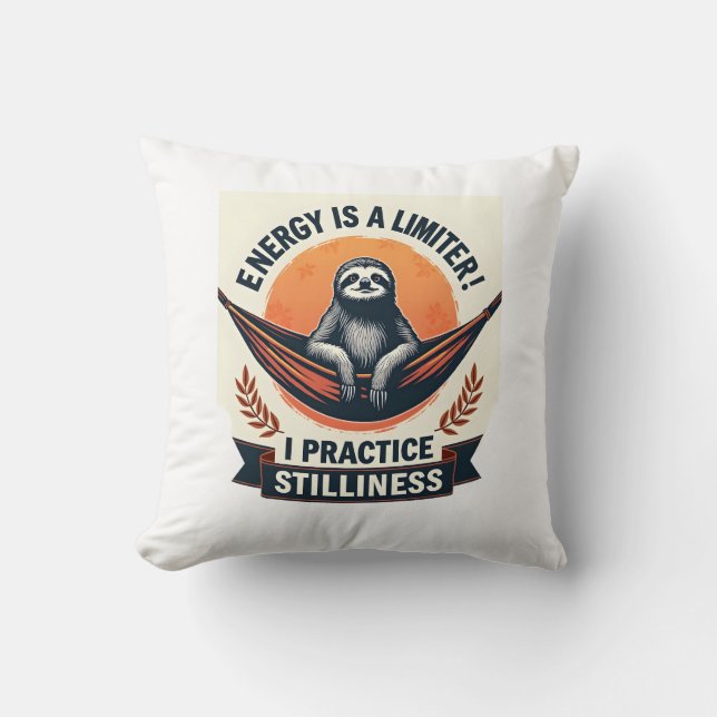 Coussin Sleepy Sloth Vintage Funny Introvert Shirt 2 (Recto)